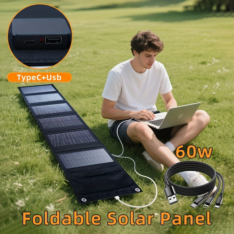 NNETM Foldable 60W Portable Solar Charging Panel-1