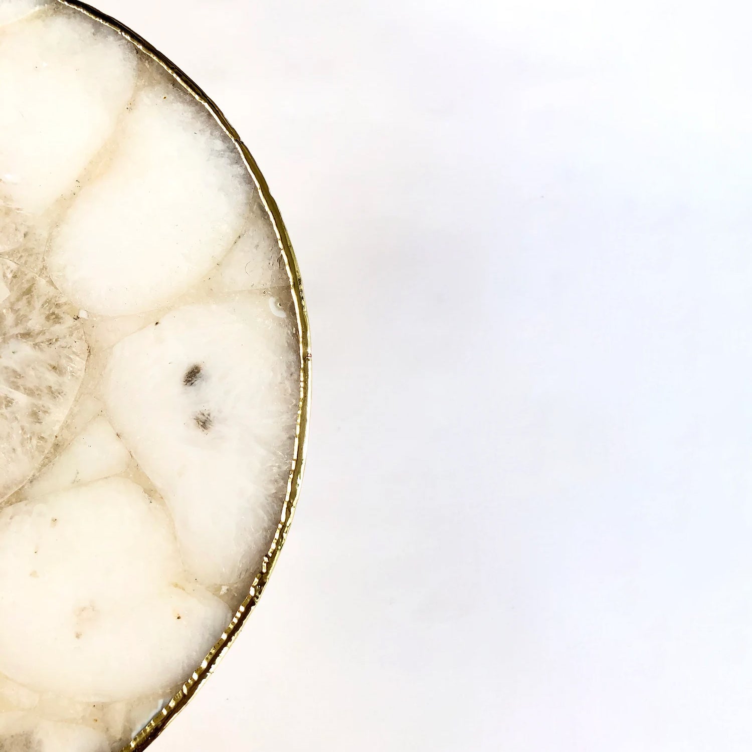 White Crystal Agate Cake Stand/Centrepiece/Display Stand/Tray 10" Round-4