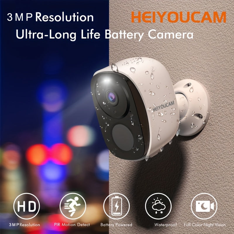 NNETM Wireless Solar Security Camera Outdoor (3MP Night Vision)-2